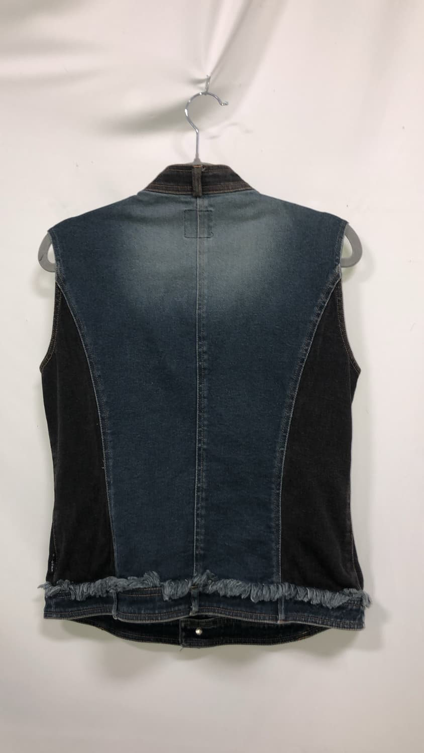 히로코비스 배색 데님 탑&베스트 자켓 상품이미지6