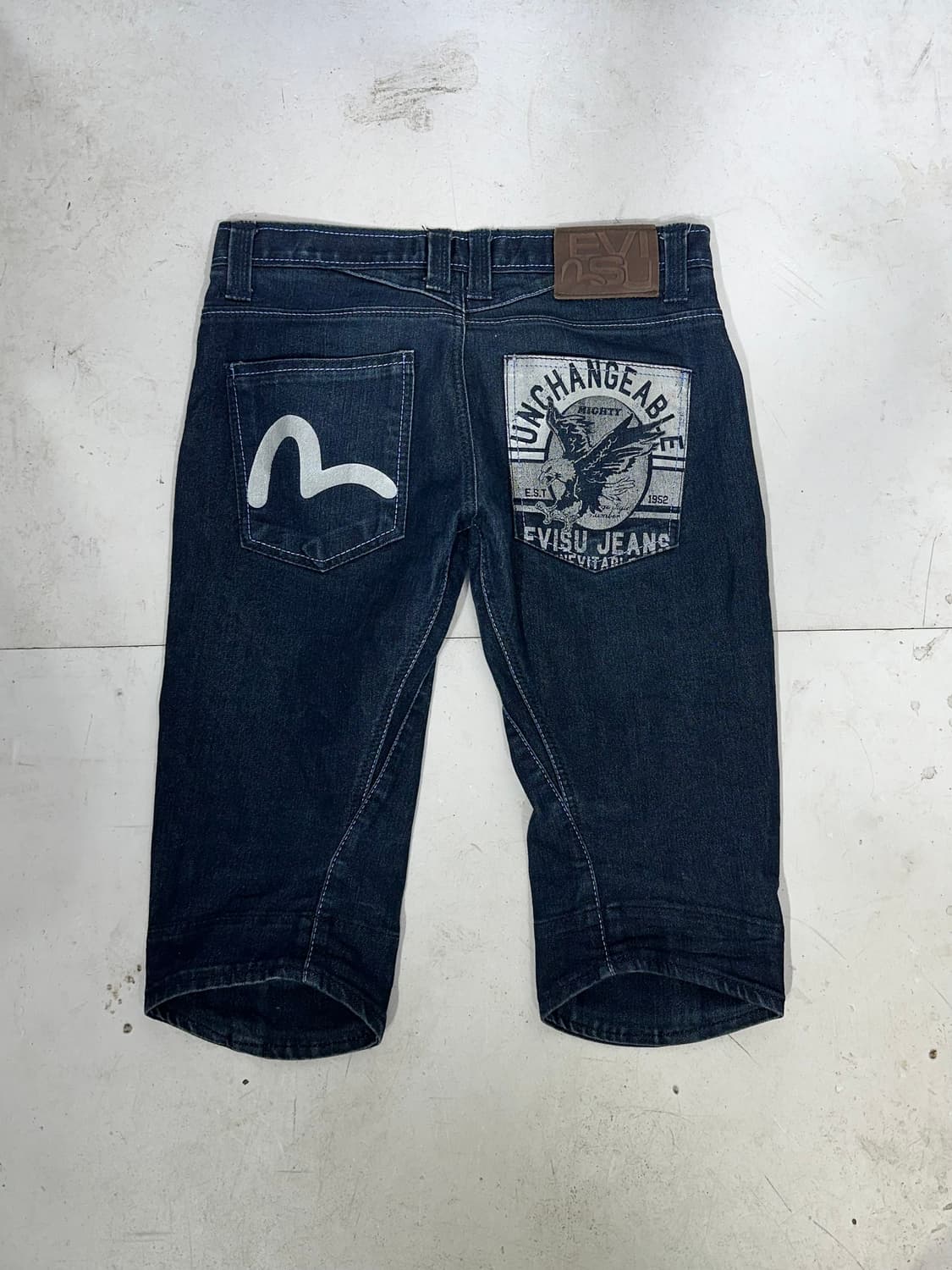 에비수 진청 데님 버뮤다 워크 반바지  상품이미지5