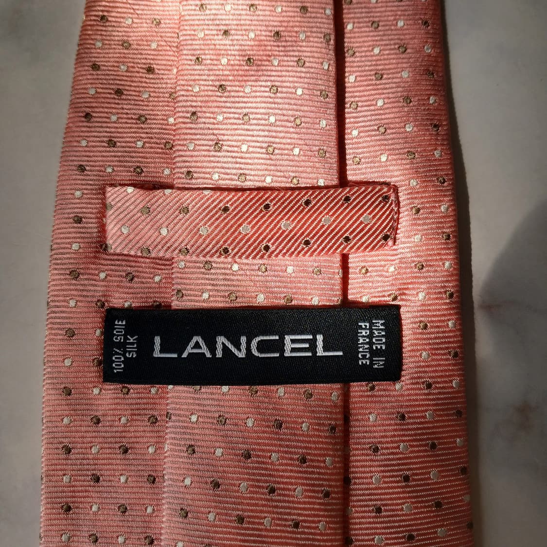 란셀 실크 핑크 도트 패턴 넥타이 9.7cm A+~A등급 E716
 상품이미지8