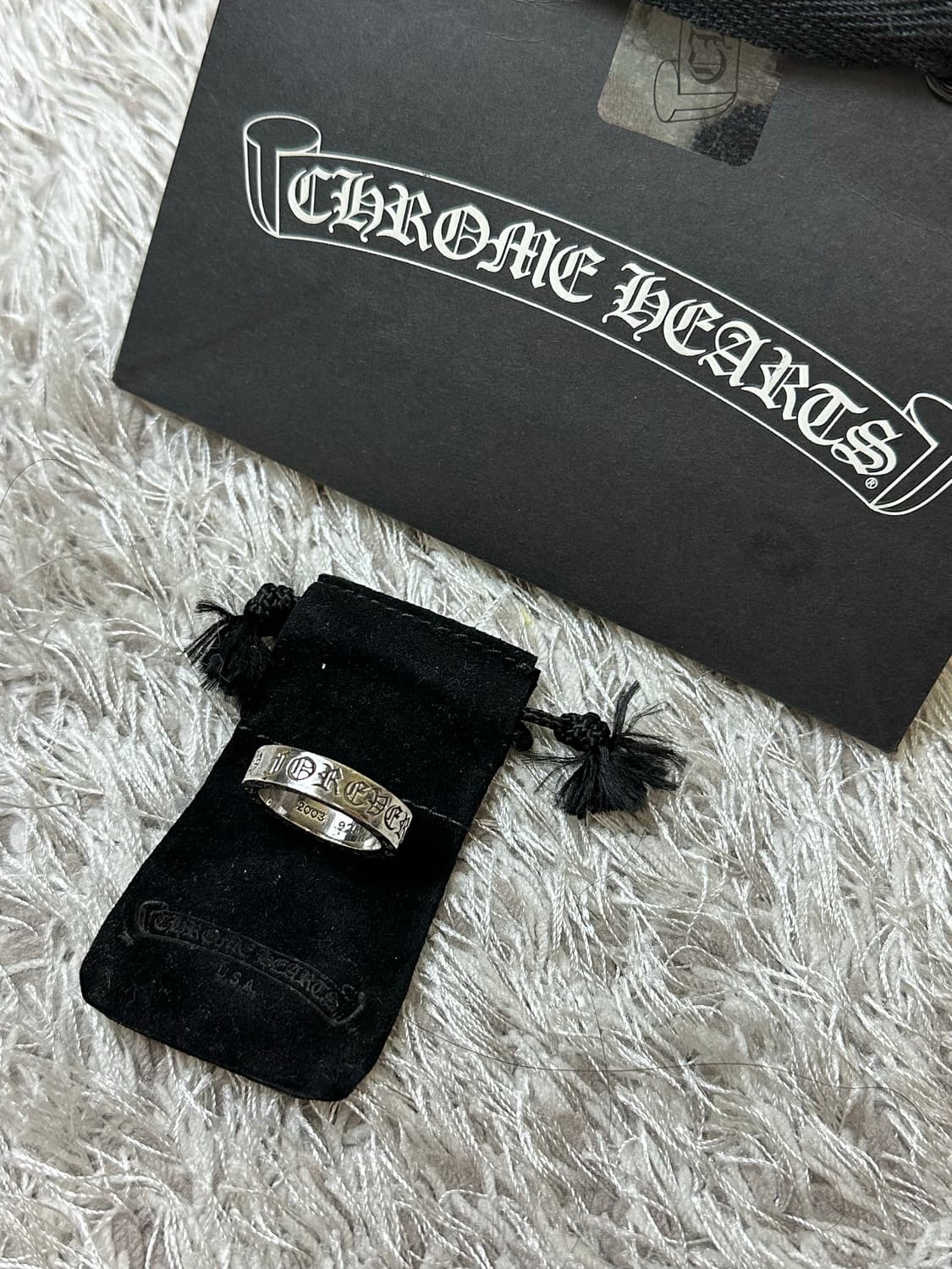 [US 10.5] 백화점판 정품 크롬하츠 포에버링 6mm 상품이미지1