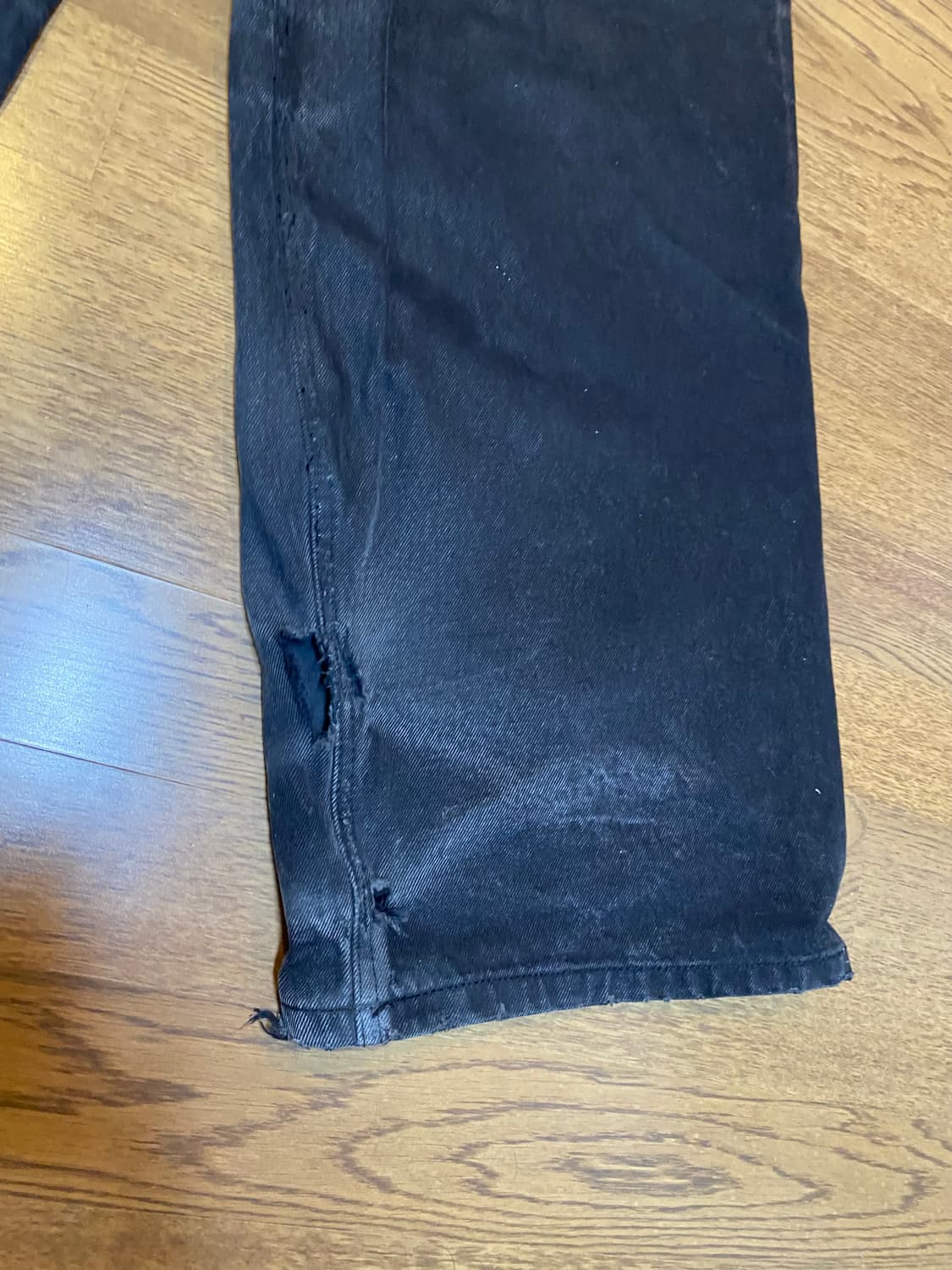 프로젝트 gr 워시드 백워드 데님팬츠 블랙 3사이즈 상품이미지8