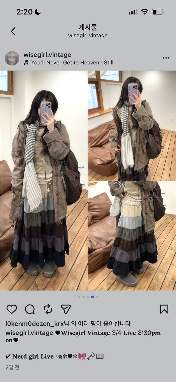 와이즈걸빈티지 모리걸 상의 상품이미지1