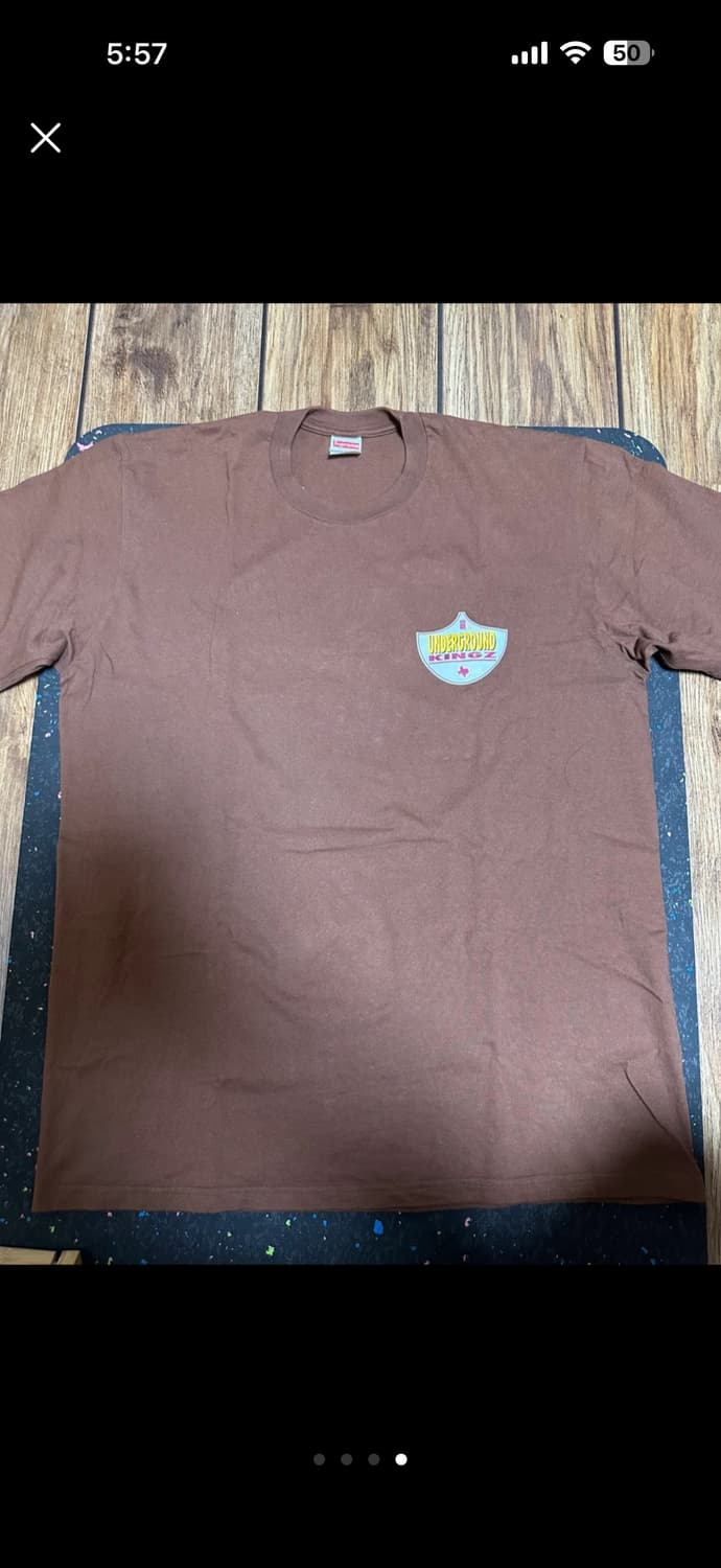 슈프림 ugk 티셔츠 브라운 L 상품이미지4