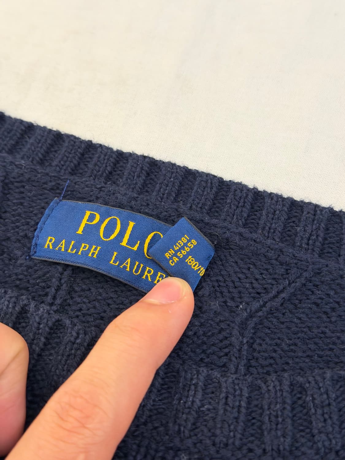 폴로 랄프로렌 꽈배기 케이블 코튼 니트 블랙 상품이미지4