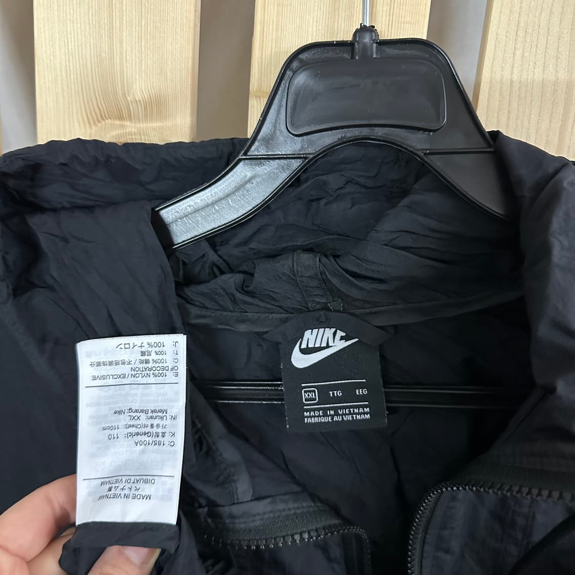 (2XL) 나이키 헤리티지 블랙 바람막이 자켓 상품이미지4