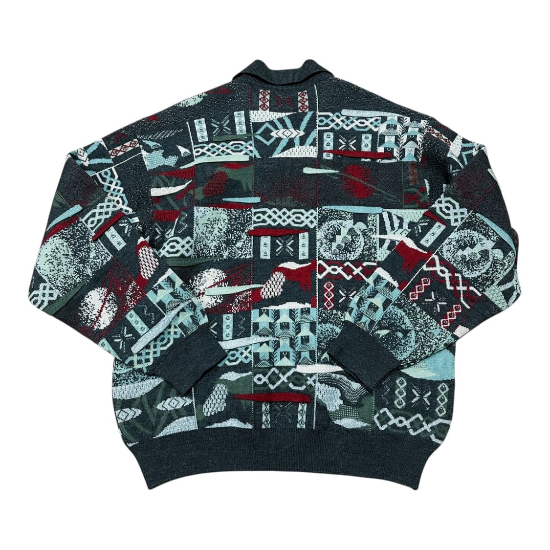 ✨ (바배) 게쿠 울100 반집업 니트  상품이미지2