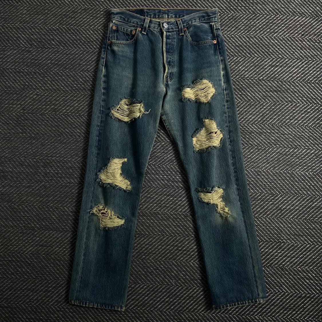 리바이스 501 디스트로이드 데님 워싱 팬츠o 3936 상품이미지1