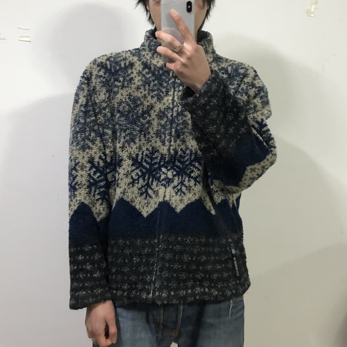 1990s 마운틴 플리스 노르딕 패턴 자켓  상품이미지3