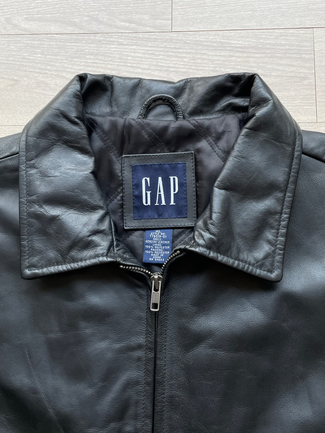 90s 올드갭 레더 자켓 블랙 상품이미지3