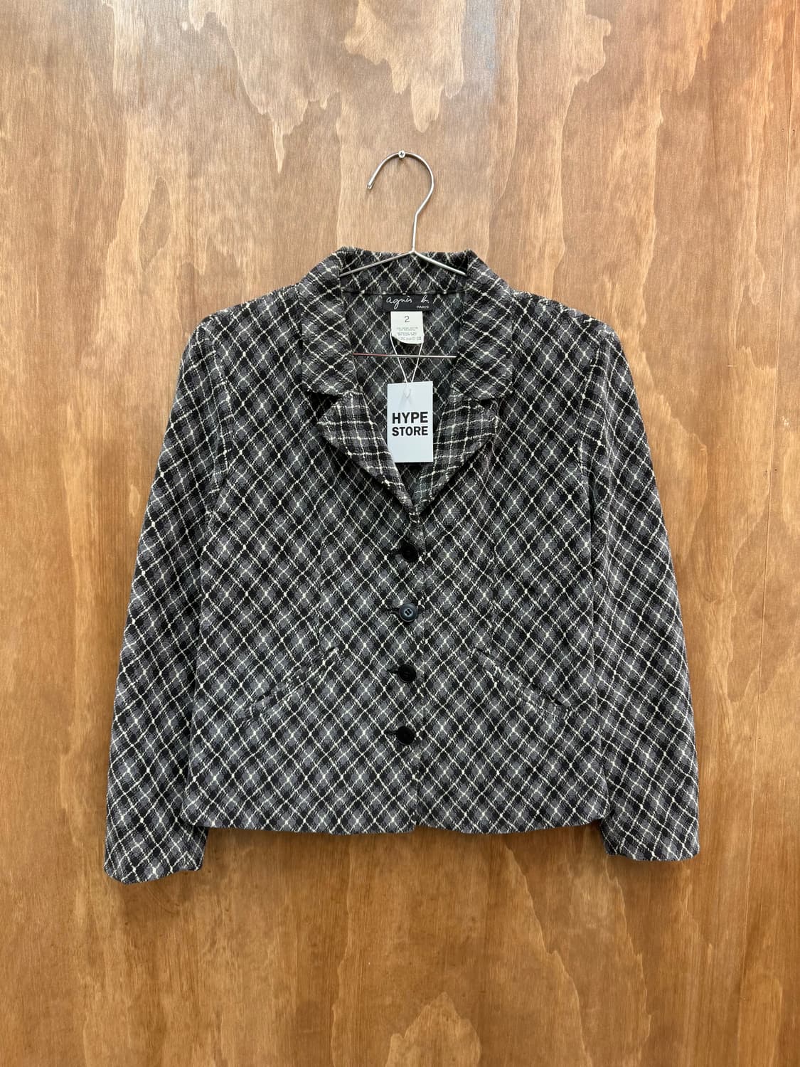 Agnes B 벨벳 테일러드 자켓 상품이미지1