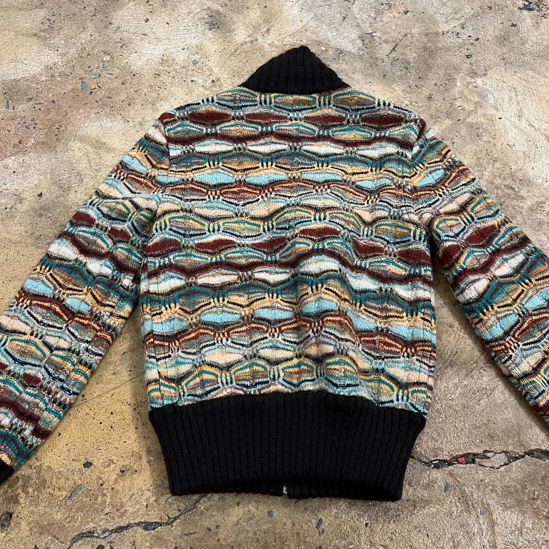 [정품/40] 미쏘니 패턴 니트 집업 b16 상품이미지5