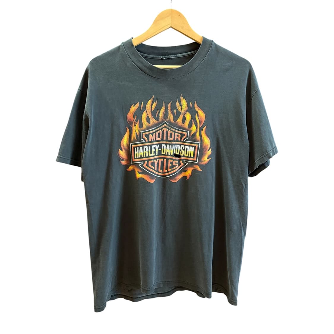 90s Harley Davidson Faded 플레임 티셔츠 상품이미지1