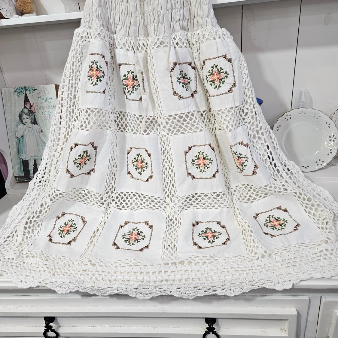 빈티지 아일렛 자수 크로쉐원피스 상품이미지4