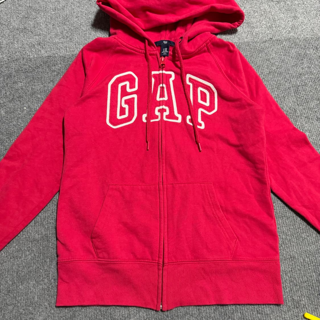 갭 핫핑크 후드집업 xxs 상품이미지2