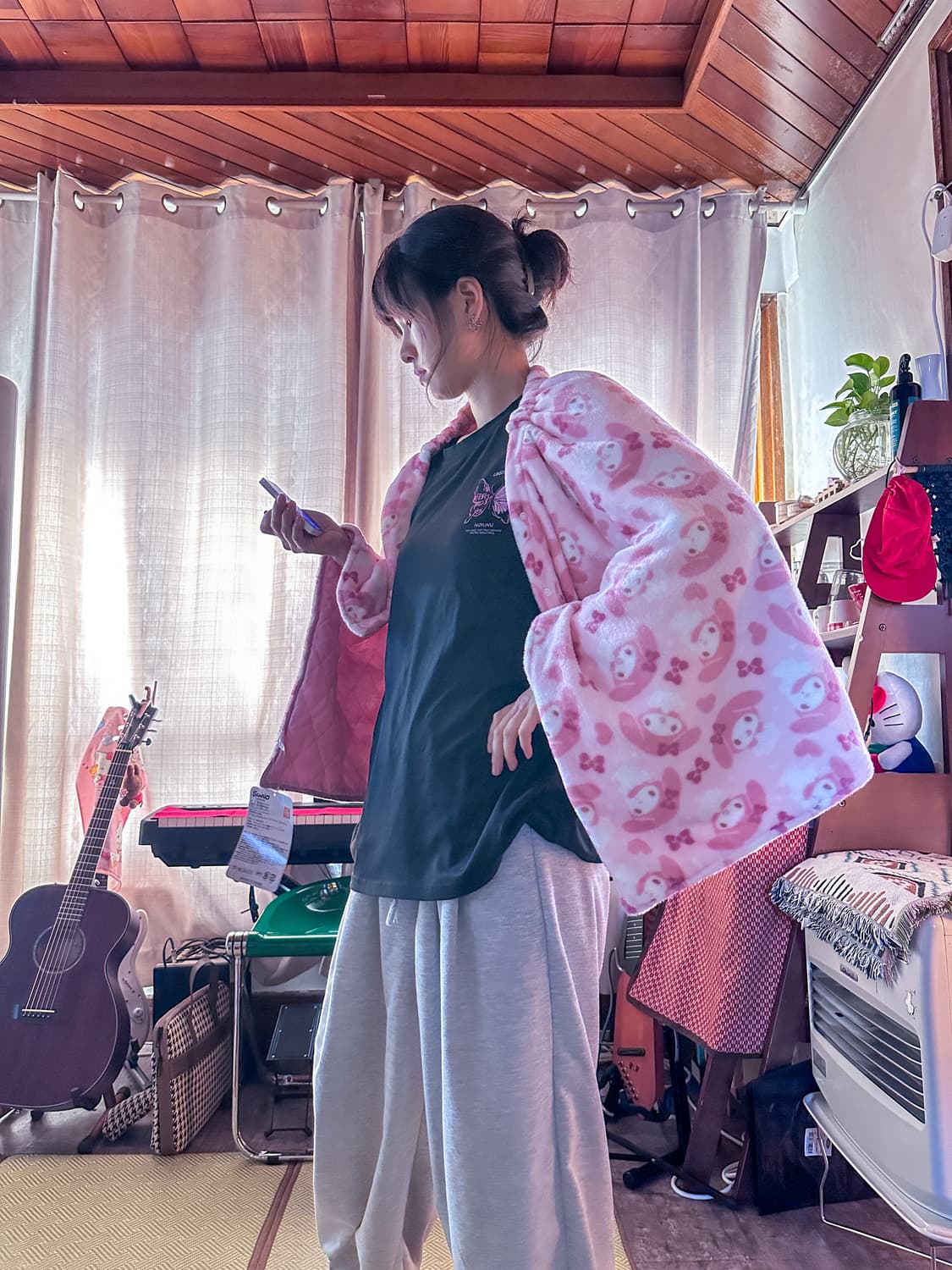 🎀헬로 키티, 마이멜로디 3way 방한 블랭킷 스커트💗 상품이미지2