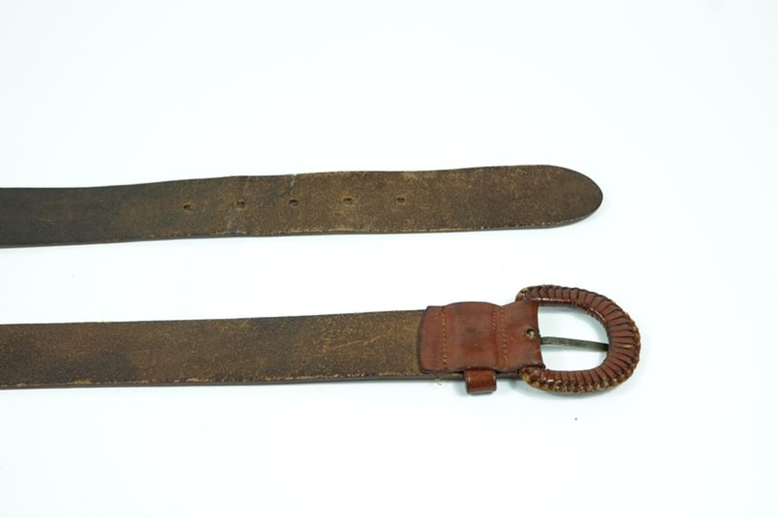 리얼 레더 브라운 통가죽 벨트 상품이미지6