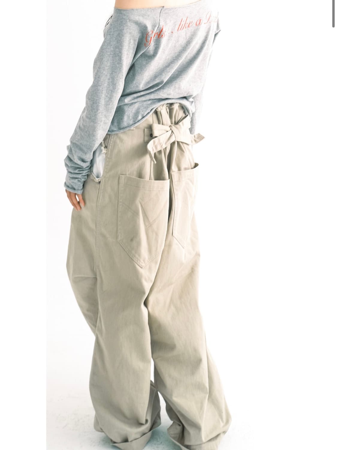 샵페어리 컷오프 코튼 맥시 팬츠 S 상품이미지3