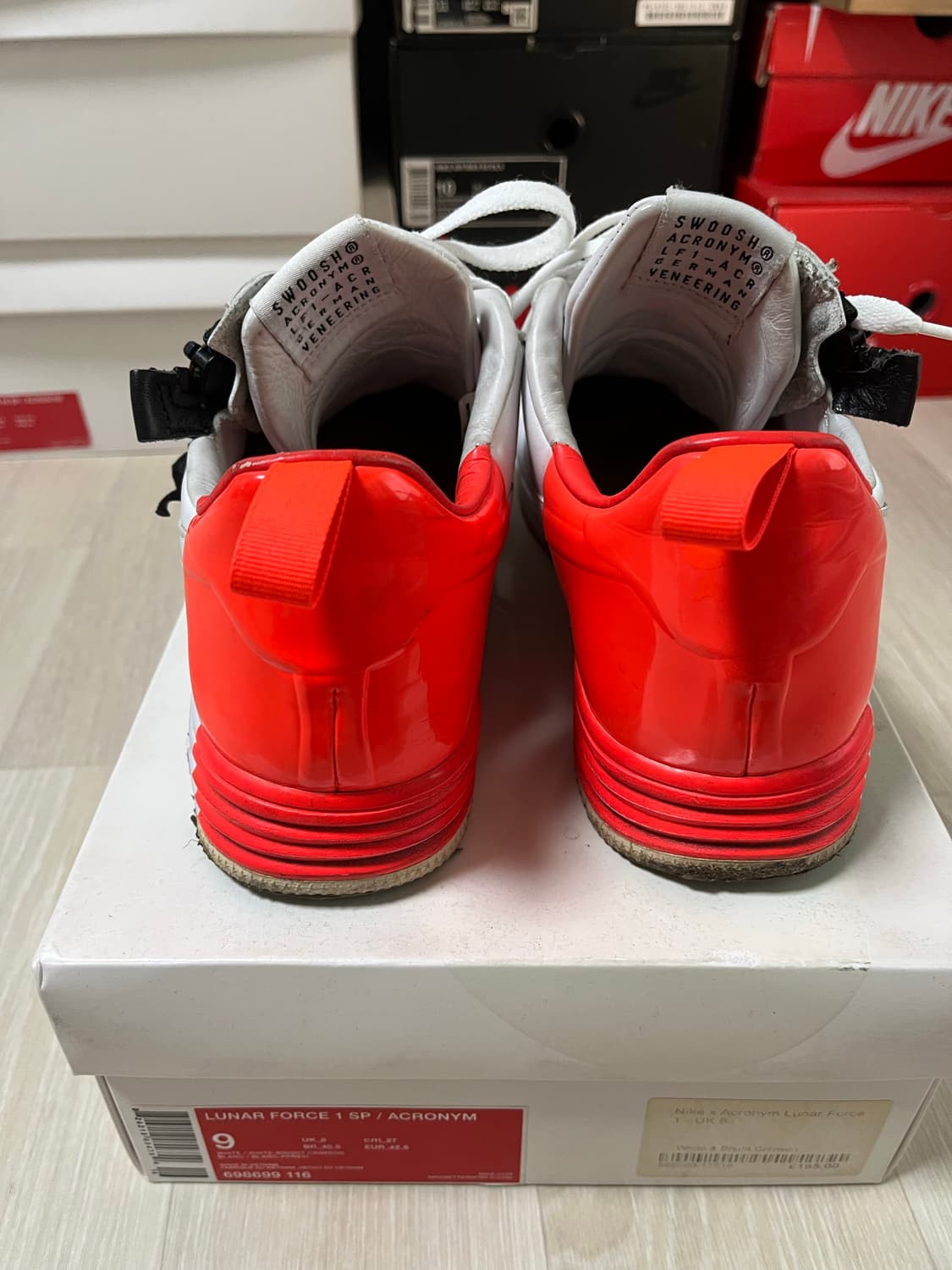 나이키x아크로님 포스 흰/주 상품이미지3