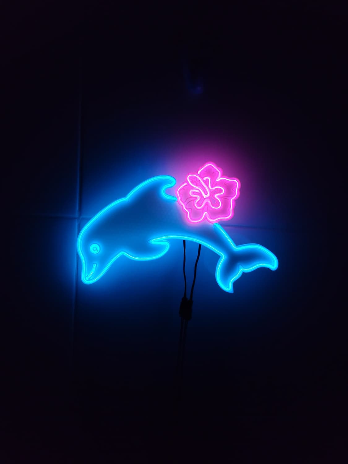 돌고래 하와이안 플라워 네온사인 led 램프 y2k 갸루 상품이미지2