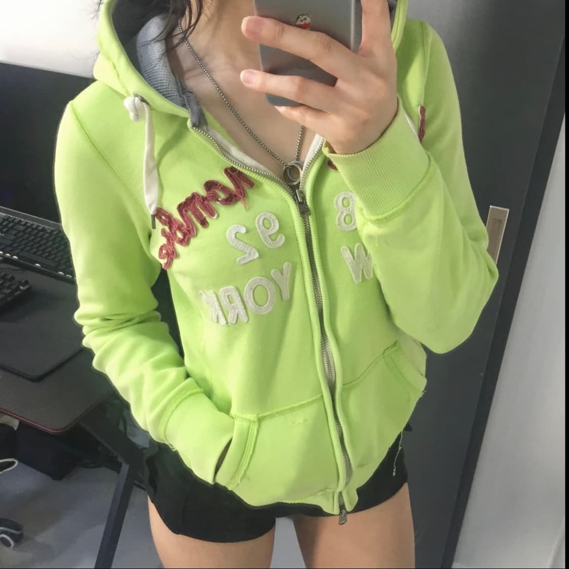 Abercrombie 아베크롬비 네오 그린 후드집업 상품이미지3