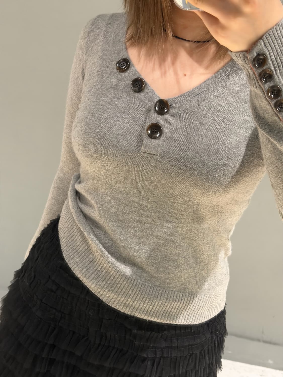 button-up point knit sleeve 상품이미지3