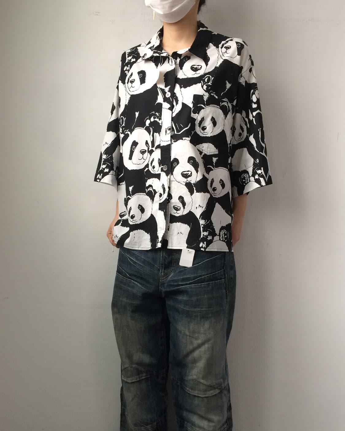 Panda pattern shirt 상품이미지5