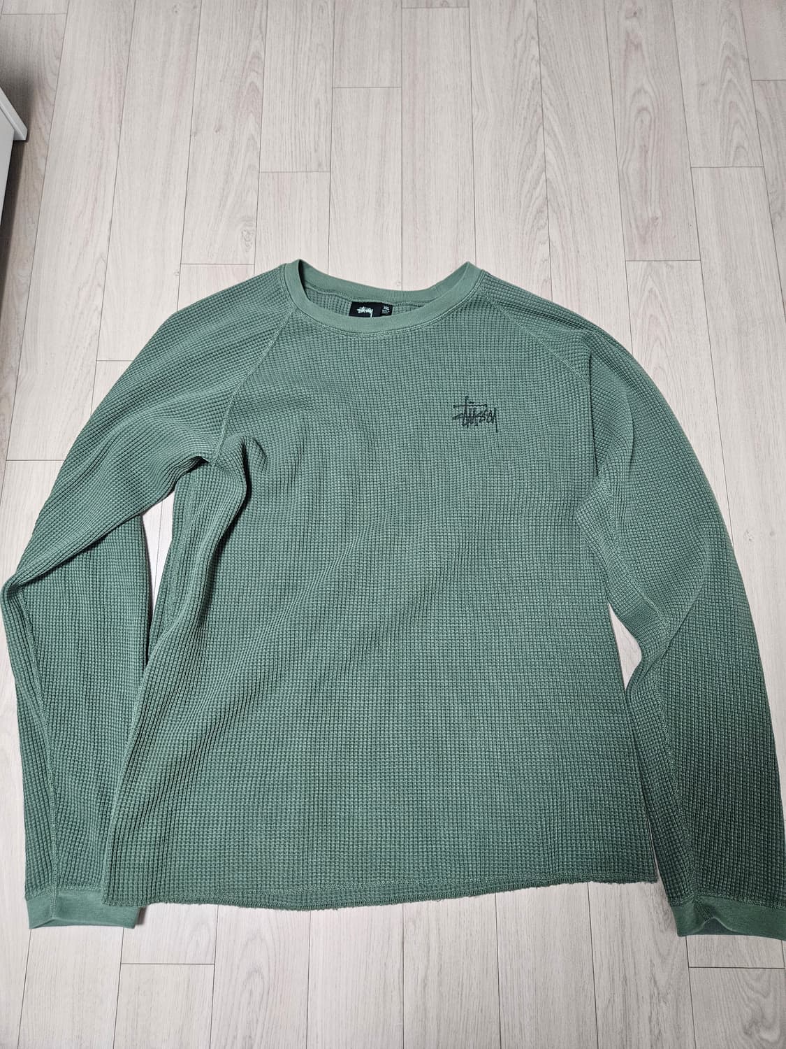 스투시 써멀 와플 롱슬리브 XXL 카키 상품이미지2