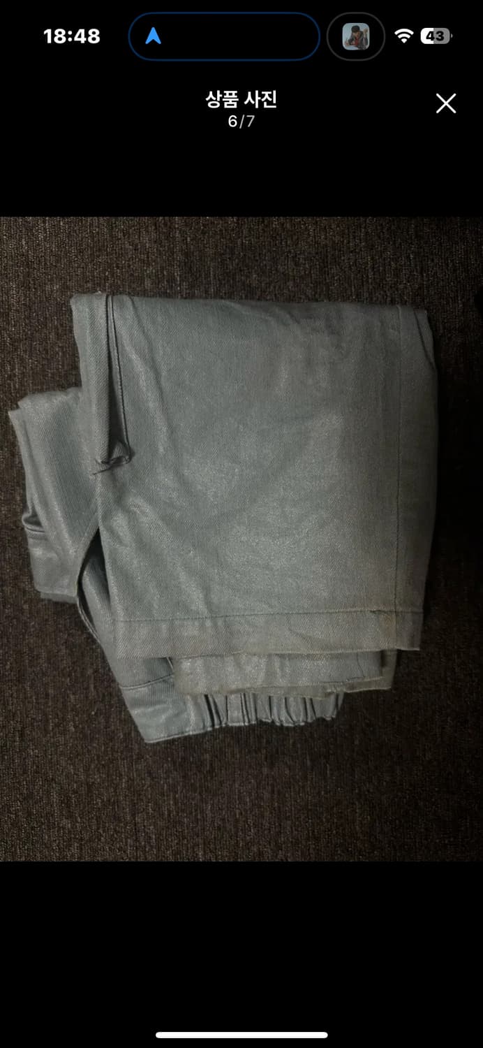 LEEY 카고 코팅진 블루 상품이미지6