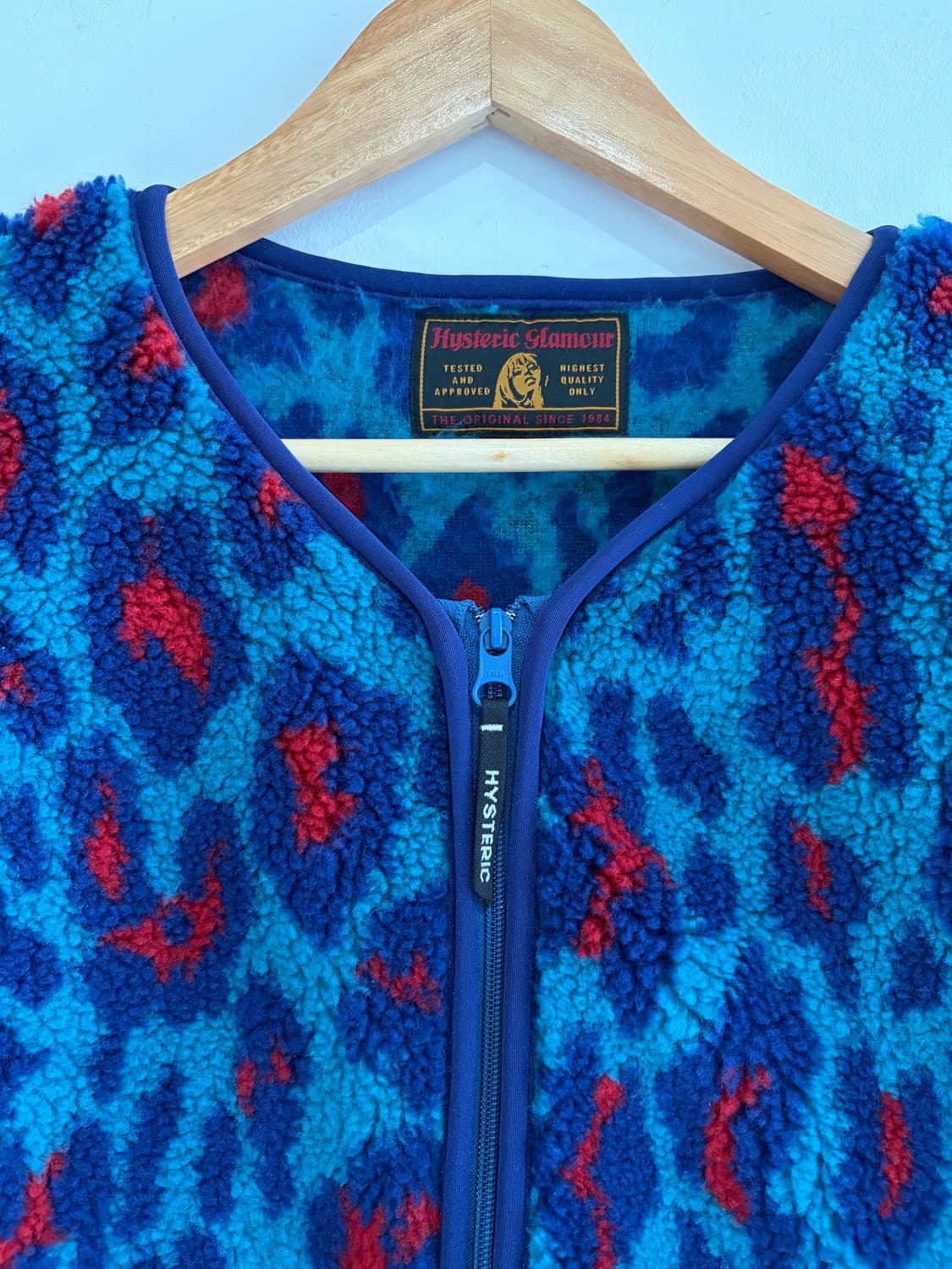 히스테릭 글래머 레오파드 논카라 플리스자켓  상품이미지2