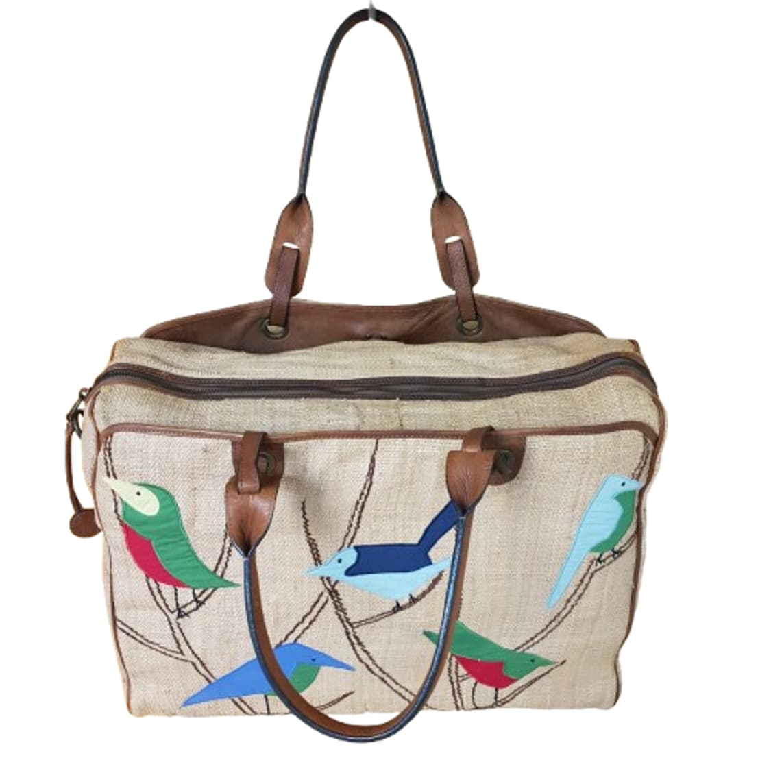 명품 MARNI 마르니 버드아플리케 라피아 빅백 토트백 트래블백 여행가방 상품이미지4