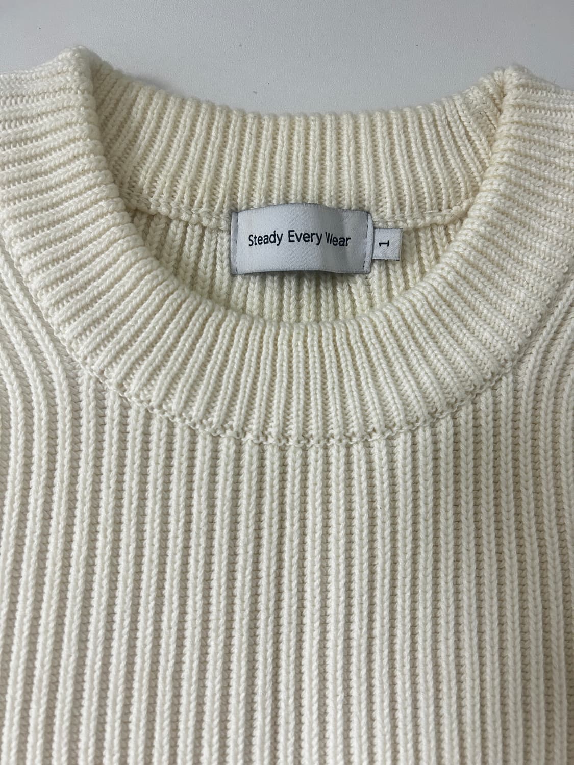 스테디 에브리웨어 골지 니트 아이보리 상품이미지2