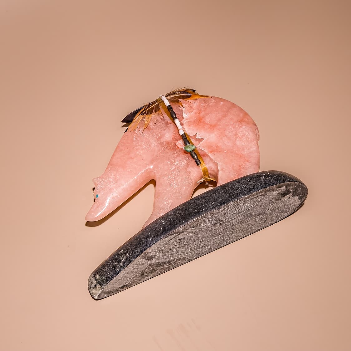 Vintage Navajo Rose Stone Bear Fetish 상품이미지5