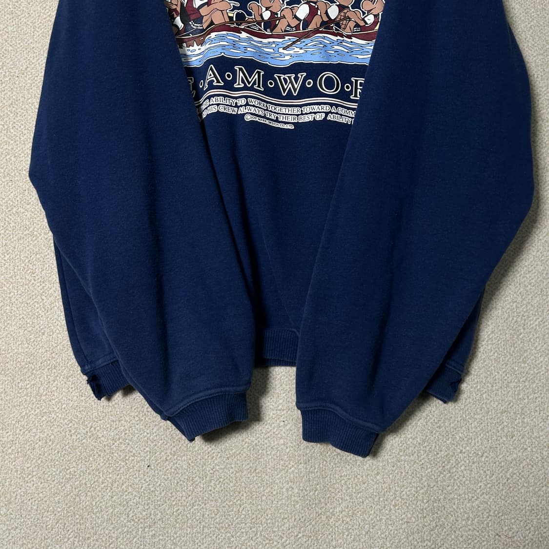 (M) 90s 캡틴산타 네이비 스웻 맨투맨 상품이미지4
