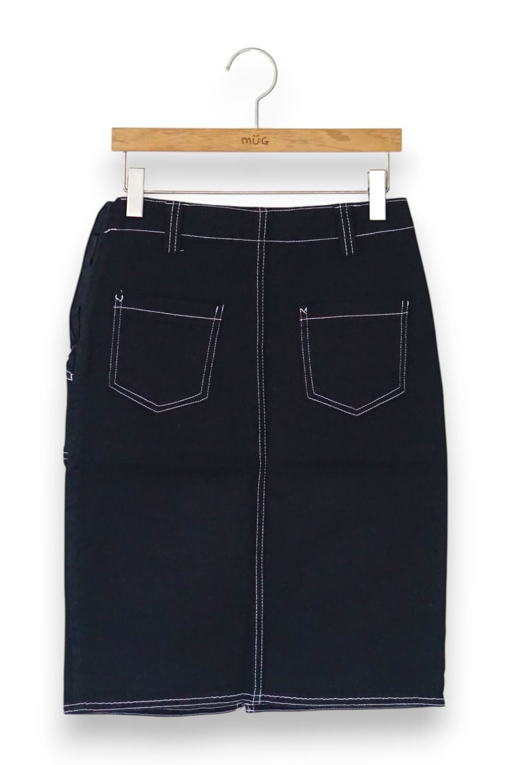 블랙 스티치 데님 스커트 상품이미지2