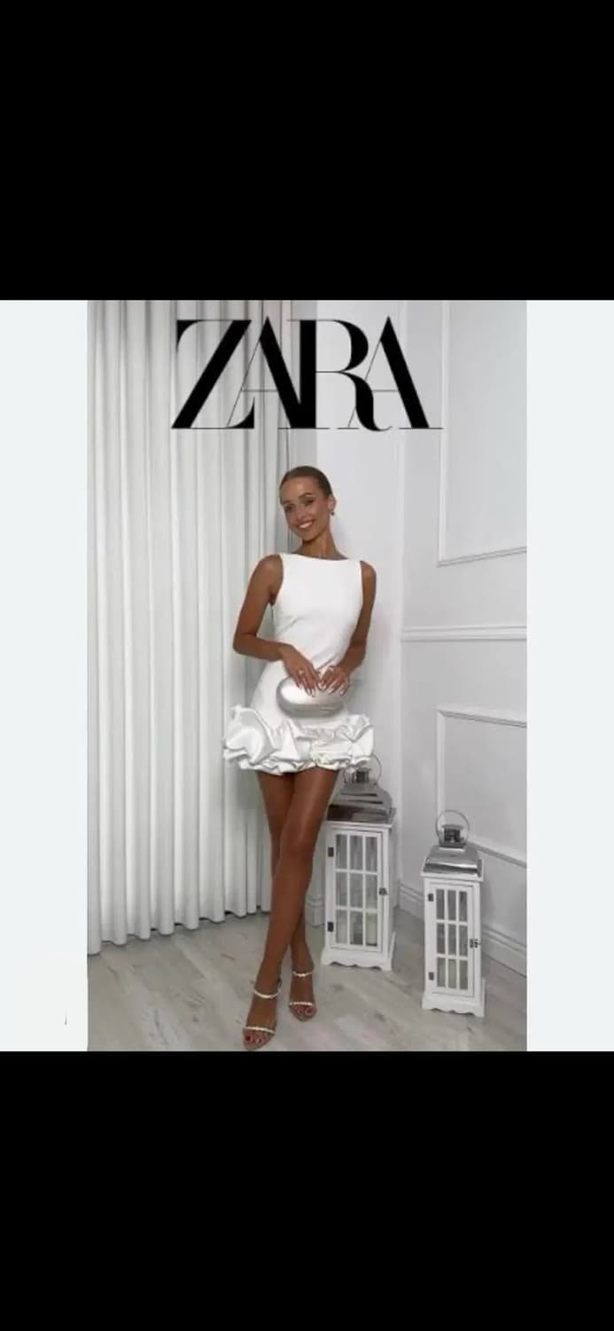 (새상품) 자라 볼륨 콤비 점프수트 원피스 상품이미지3