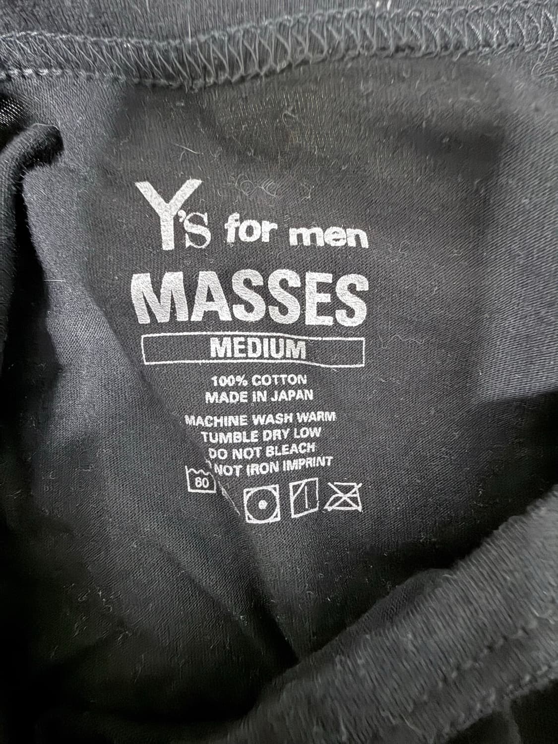 요지야마모토 Y’s for men 블랙 티셔츠 3 상품이미지3