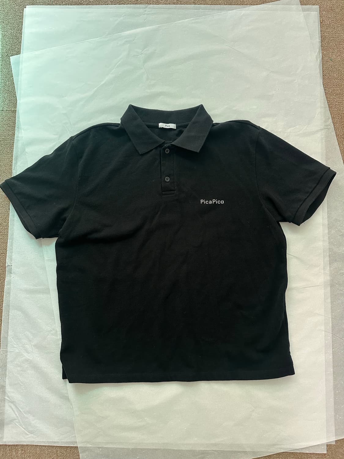 Pica 블랙 코튼 100% 반팔 피케셔츠 상품이미지2
