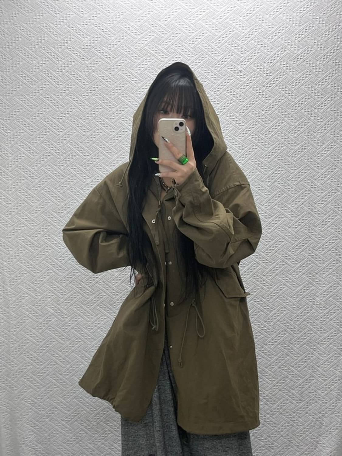 라퍼지 스토어 피쉬테일 말차카키 오버핏 야상 자켓 S C08537 상품이미지1