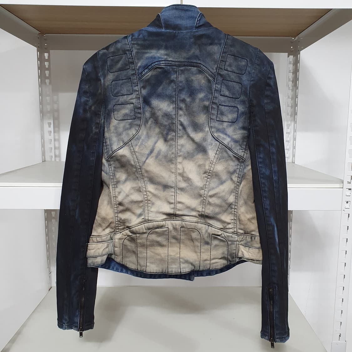 Tankus Y2K 비갸루 펑크 emo 그런지 워싱 데님 재킷 상품이미지4