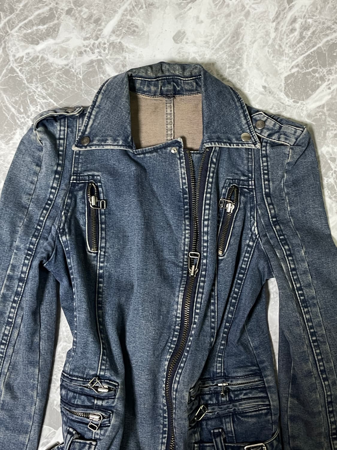 (Unknown)denim rider jacket 상품이미지5
