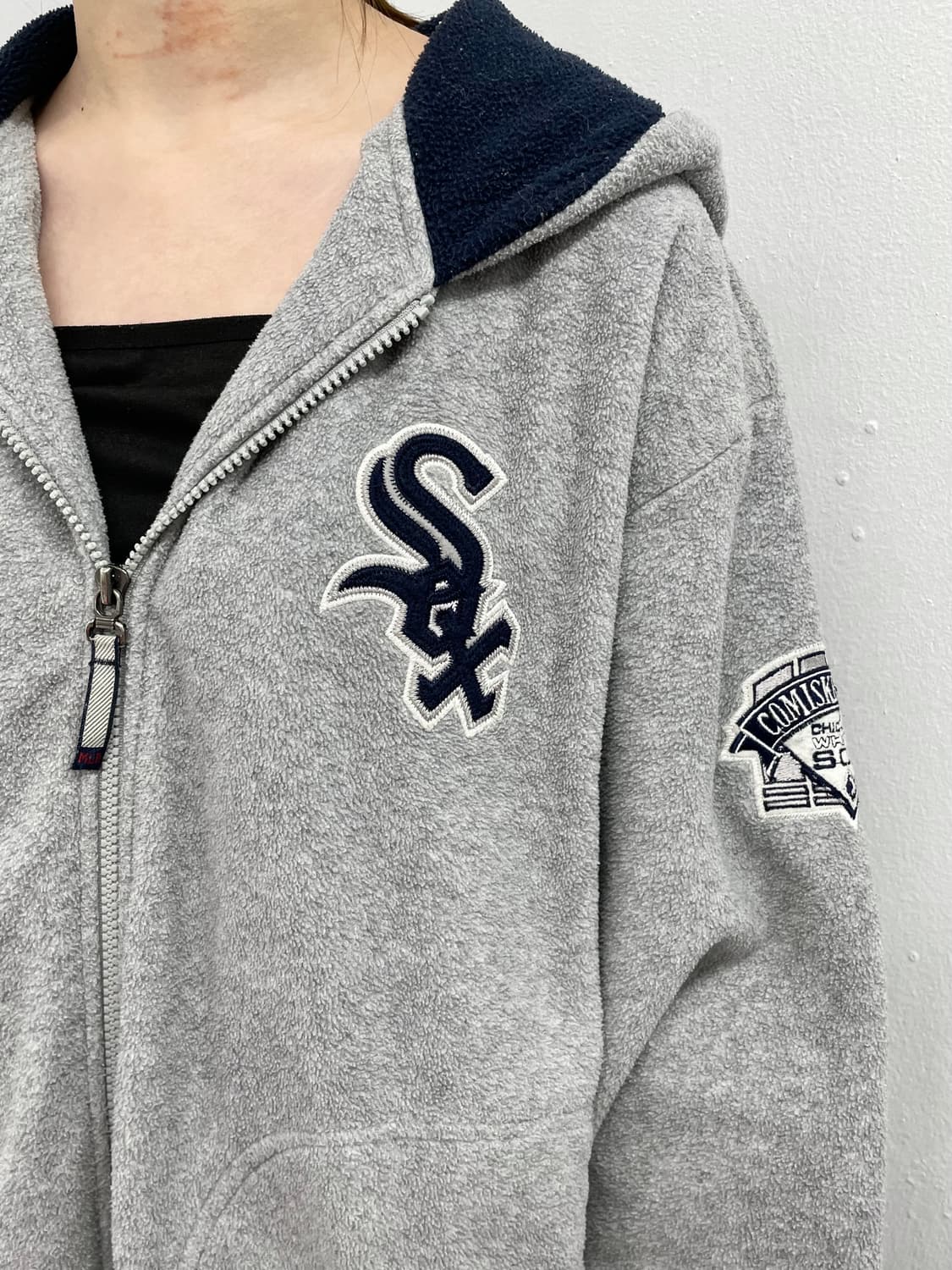 mlb 화이트삭스 그레이 플리스 집업  상품이미지2