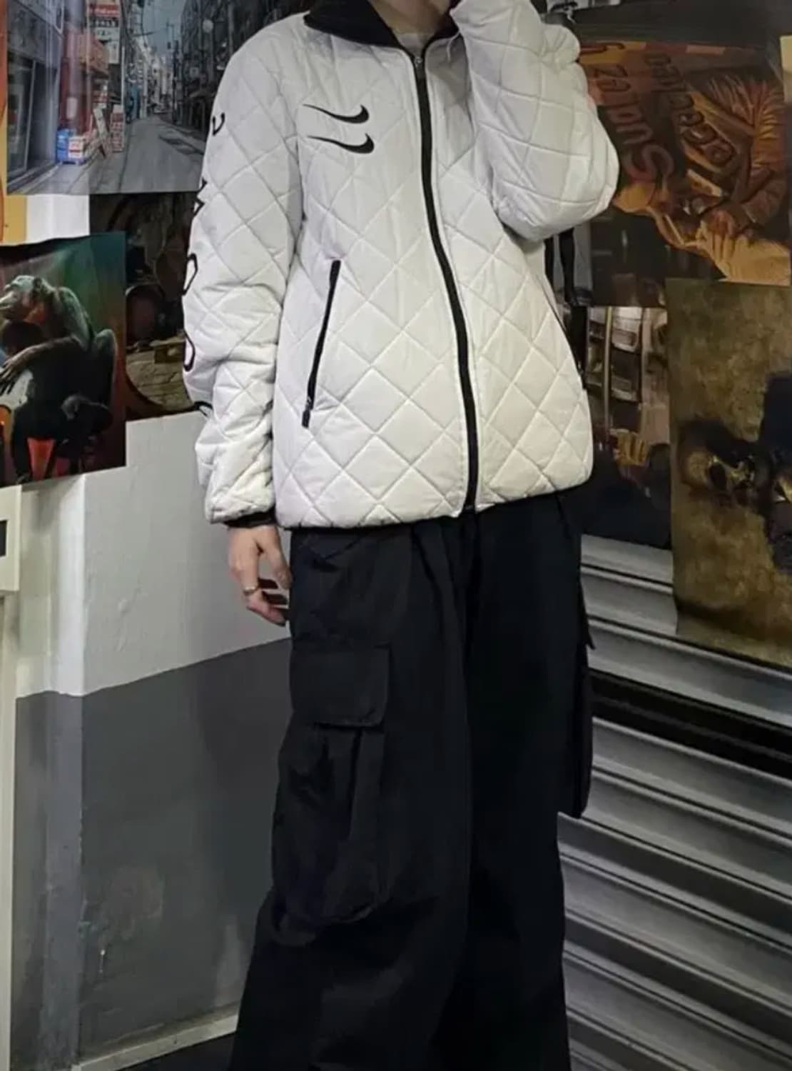 나이키 스우시 퀼팅 자켓 L사이즈 상품이미지6