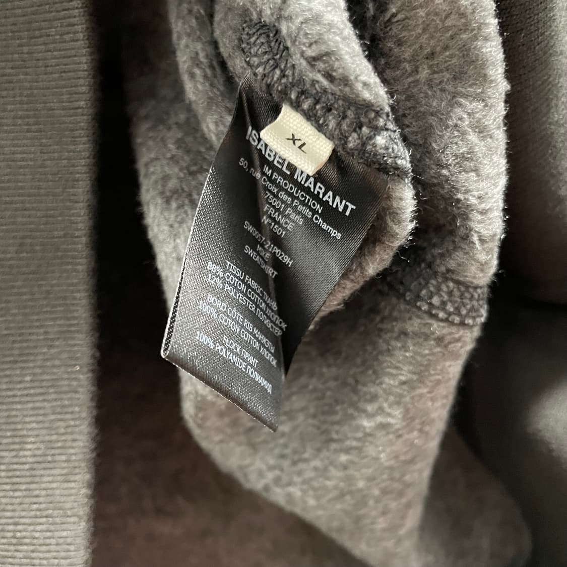 이자벨마랑/ 벨벳 미니 로고 맨투맨 스웻셔츠/ XL 상품이미지8