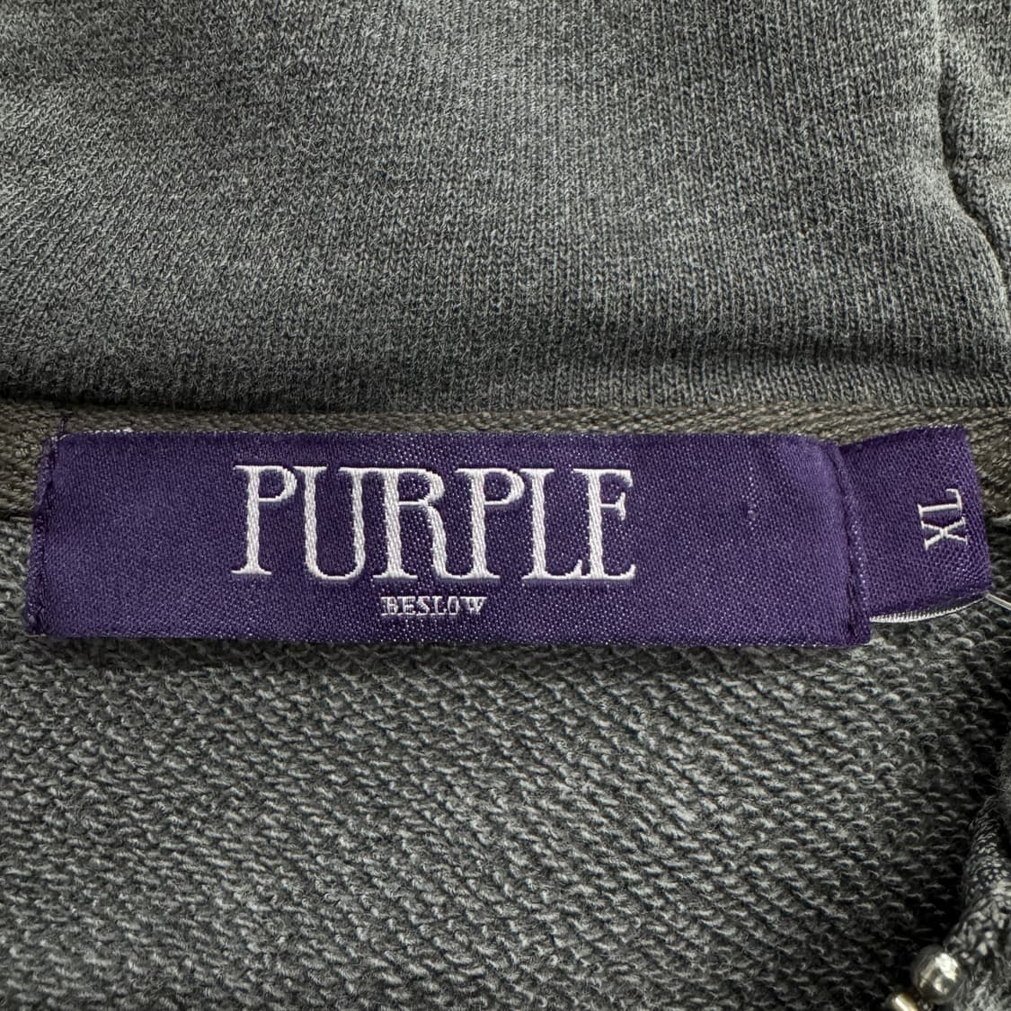 *새상품* 비슬로우 컷아웃 워싱 후드집업 차콜 상품이미지5