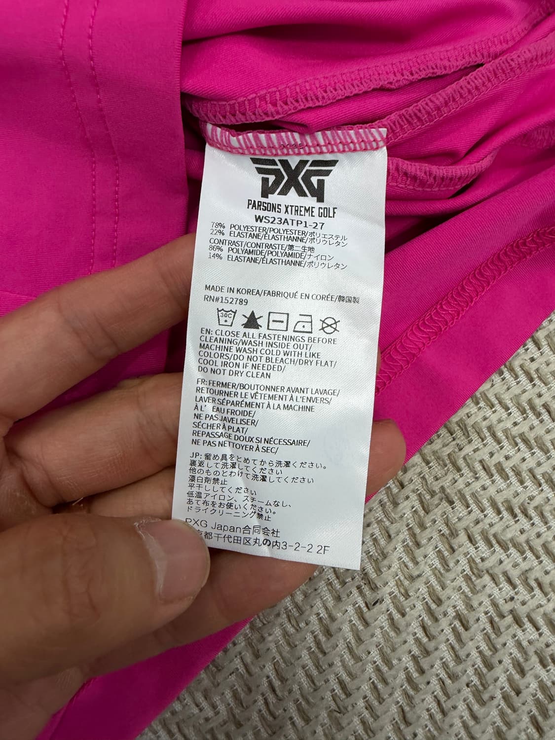 정품) PXG 피엑스지 여성 핑크 골프웨어 반팔 카라티 S 상품이미지8