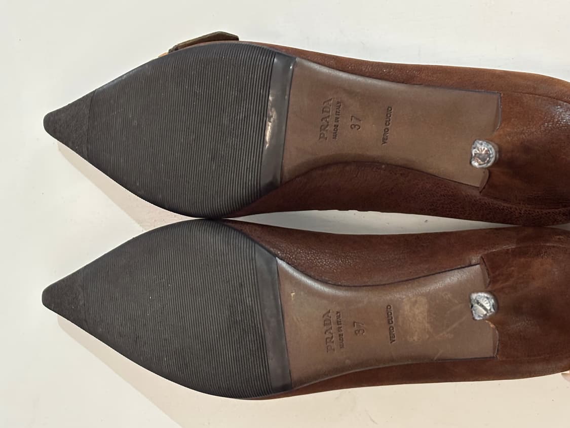 Flower Suede Pumps (37)  • PRADA 상품이미지6