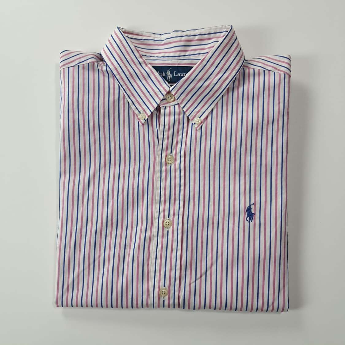 CK211 L 폴로 00s 홍콩판 네이비 핑크 스트라이프 반팔 셔츠 남 상품이미지8