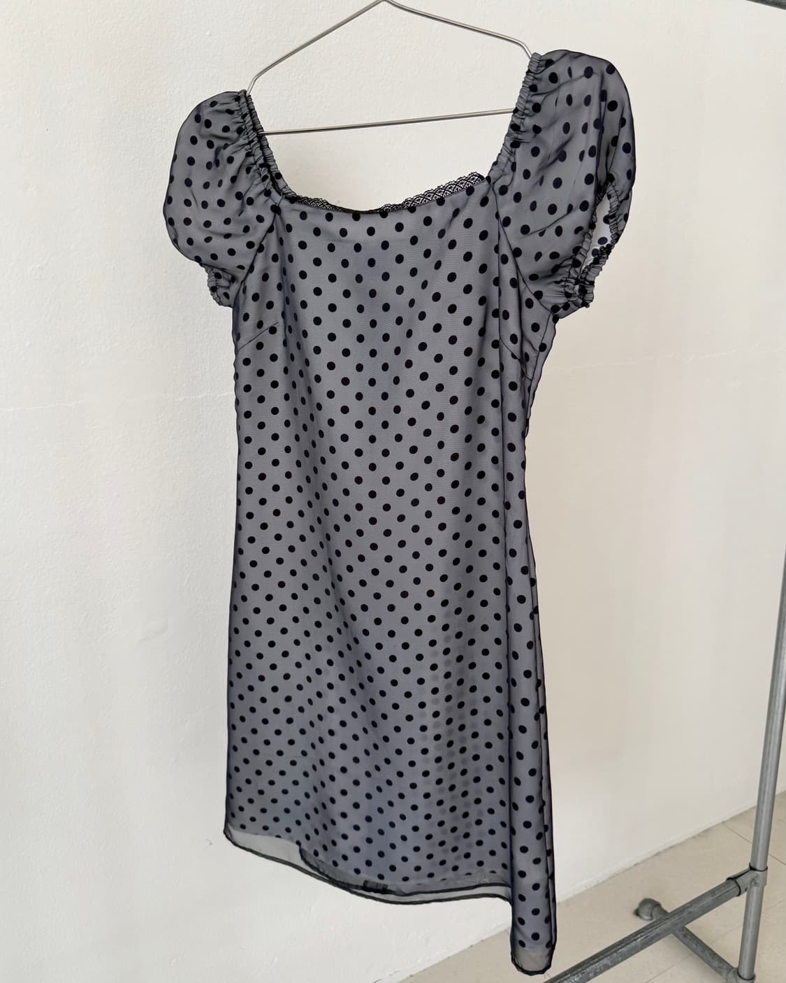 빈티지 도트 원피스 상품이미지3