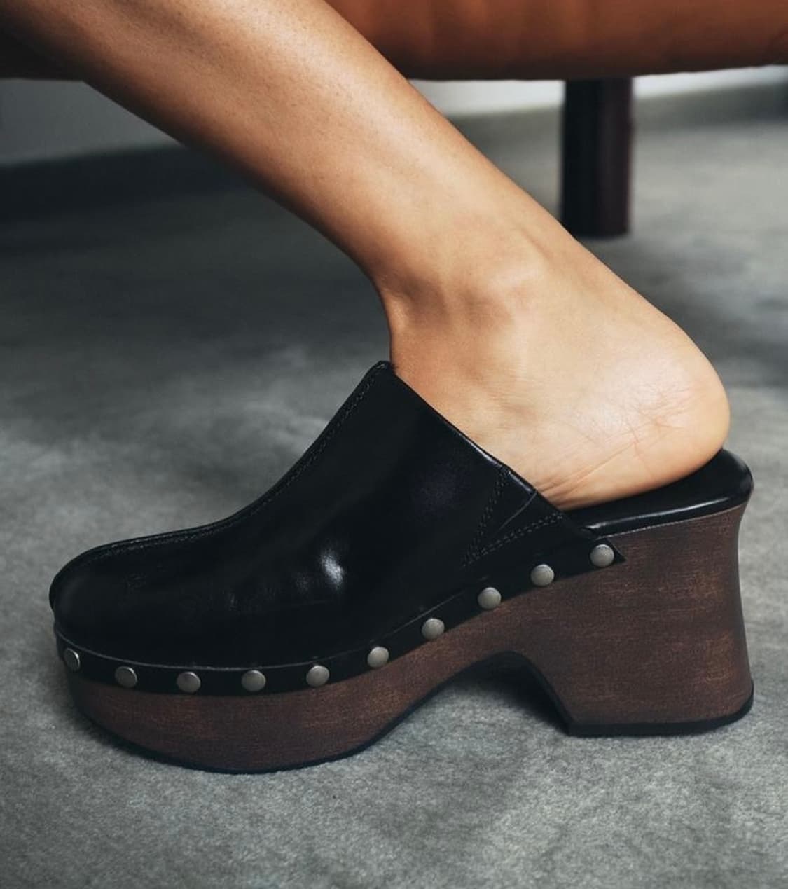 자라 블랙 스터드 클로그 38 상품이미지3