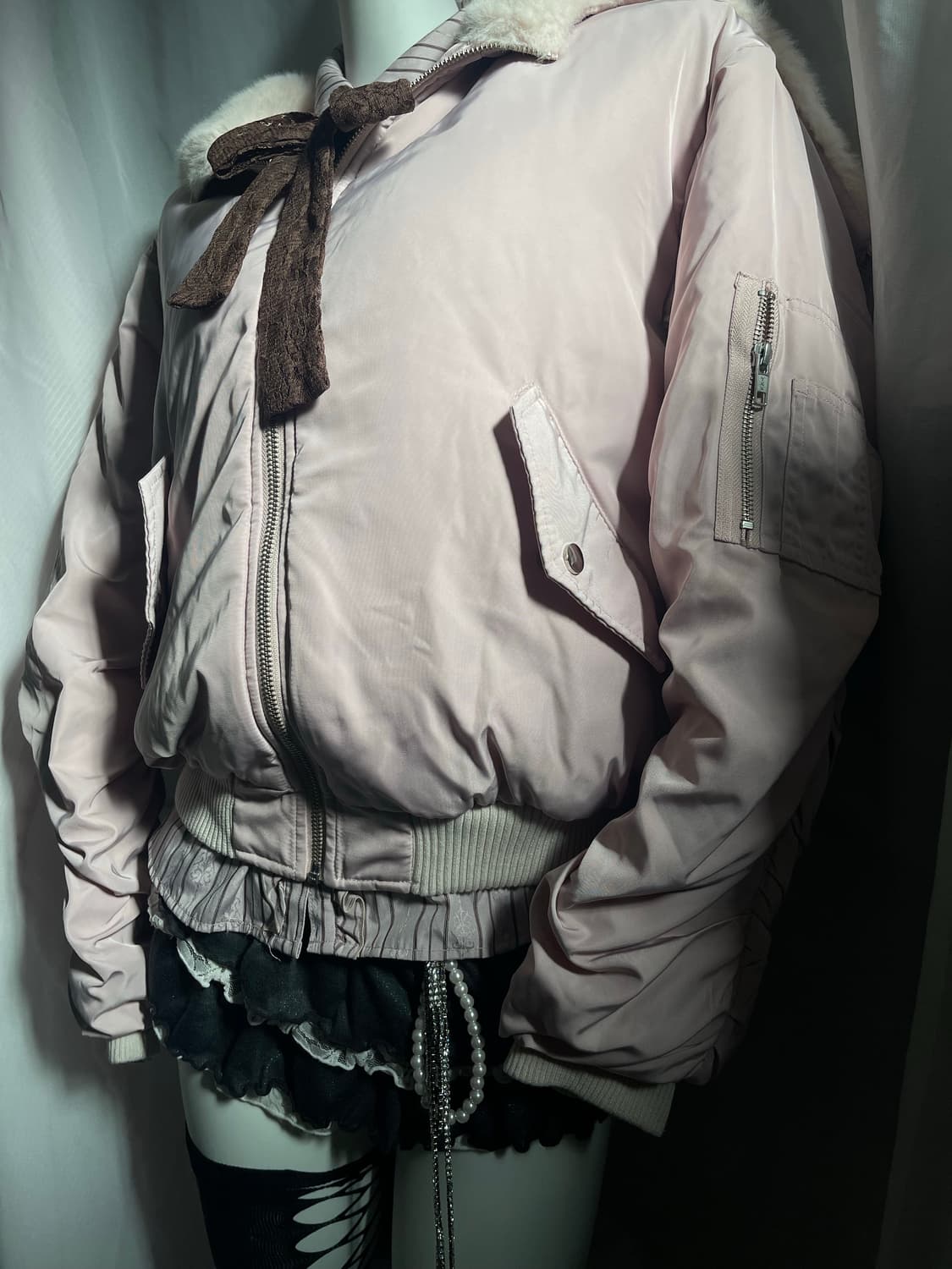 Ankrouge jacket 앙크루즈 베이비핑크 패딩 갸루 상품이미지5